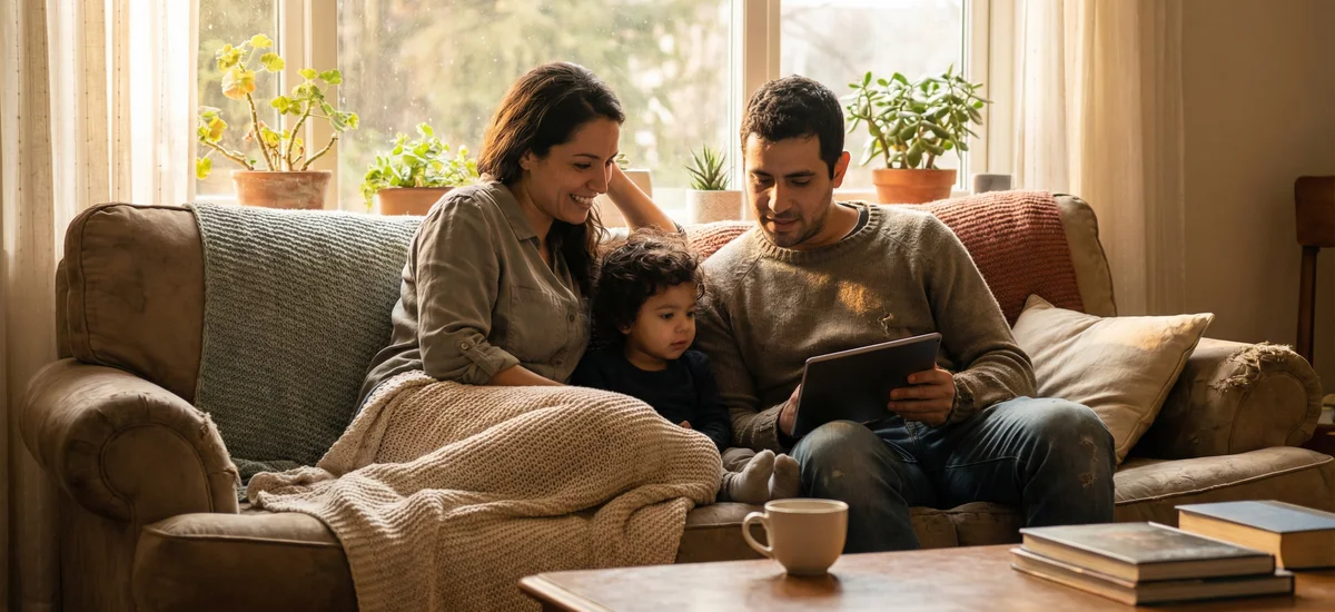 Familia protegida por un seguro de vida